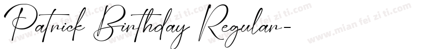 Patrick Birthday Regular字体转换